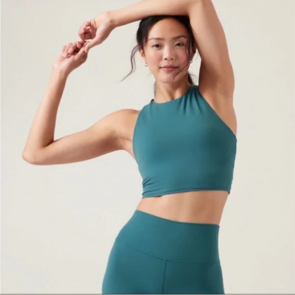 Athleta D-DD Conscious Crop Powervita Fabric Teal Size 3X NWT